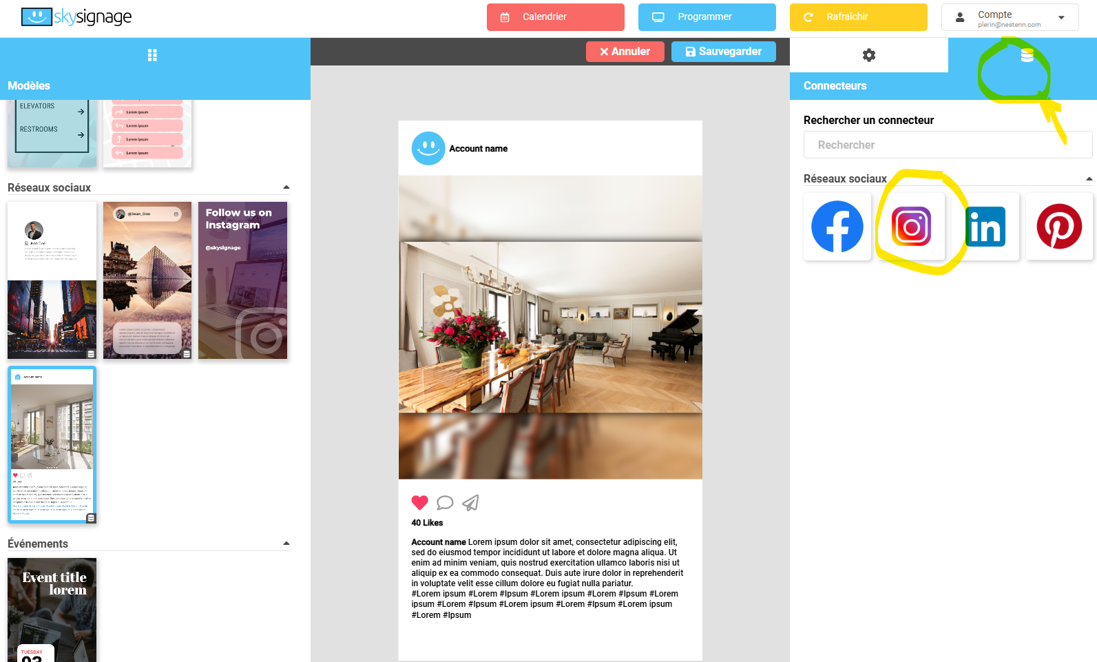 Social network connection