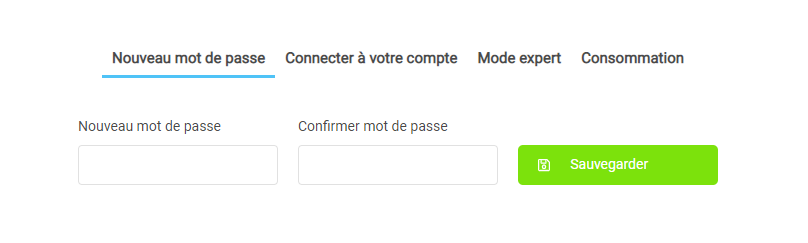 Changer le mot de passe