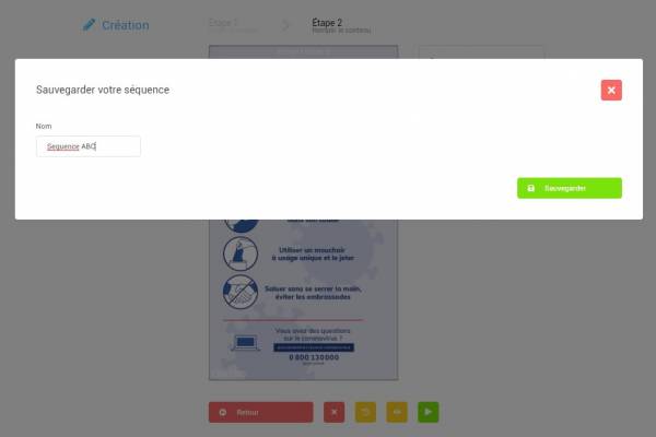 Menu séquence